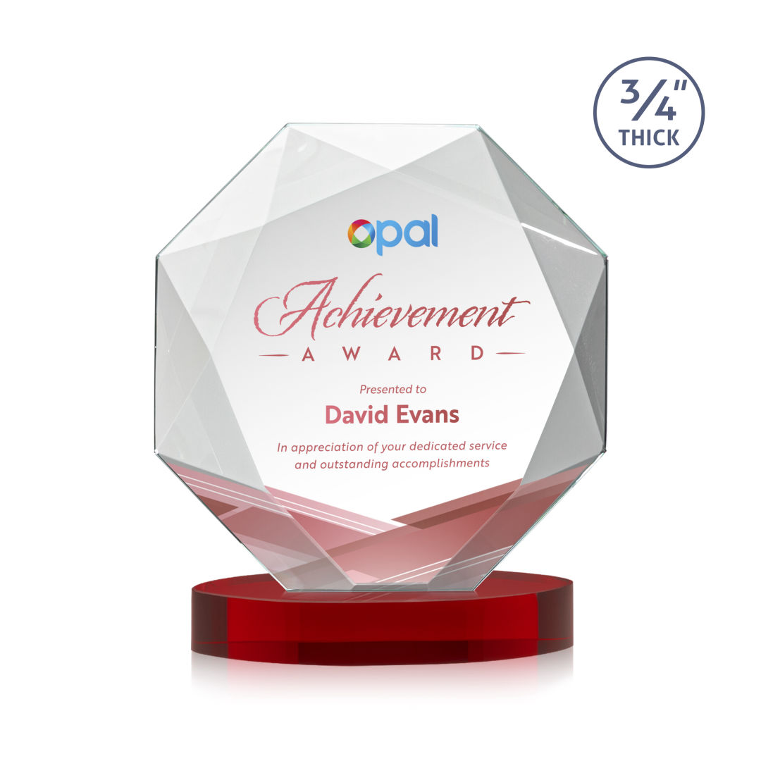 Bradford VividPrint™ Award on Alberton Base - Red 7