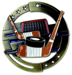 Hockey M3XL Die Cast Medal - 2-3/4" 2