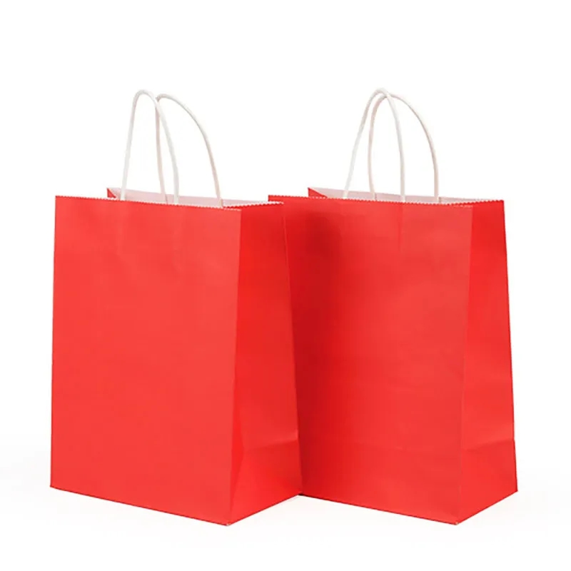 Paper Gift Kraft Bags With Handles For Party Favor 3