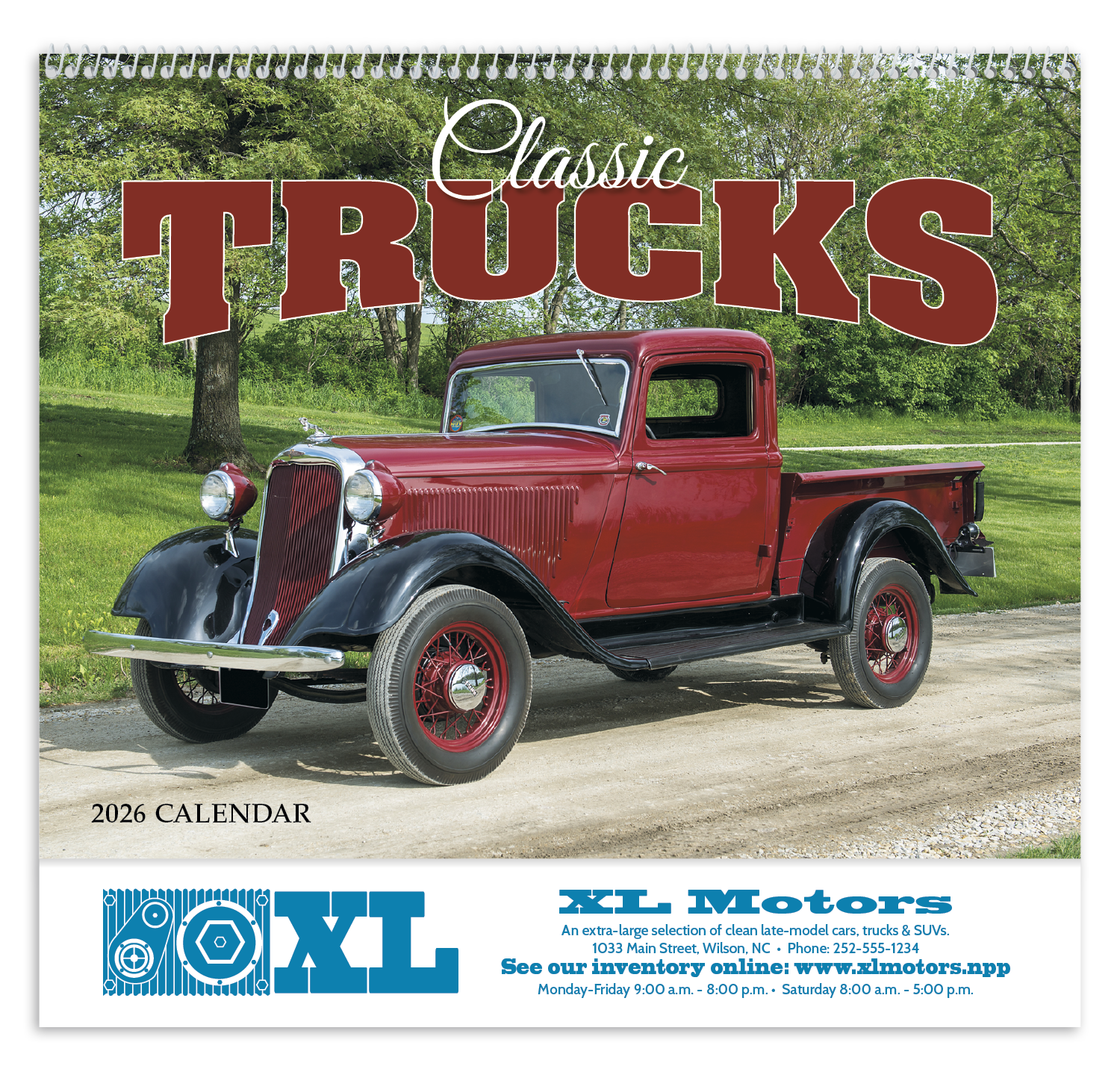 HotLine® Products Classic Trucks Appointment Calendar - Spiral 14