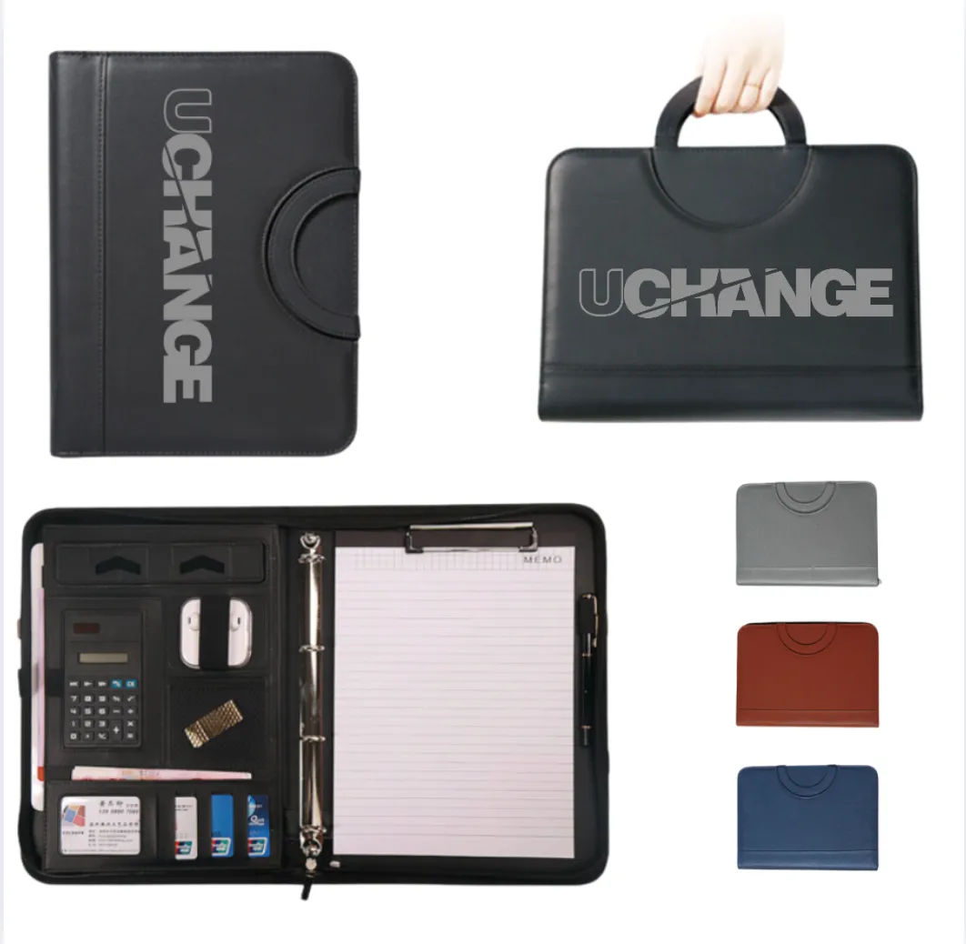 Zippered Portfolio Binder with Handles & Calculator 4