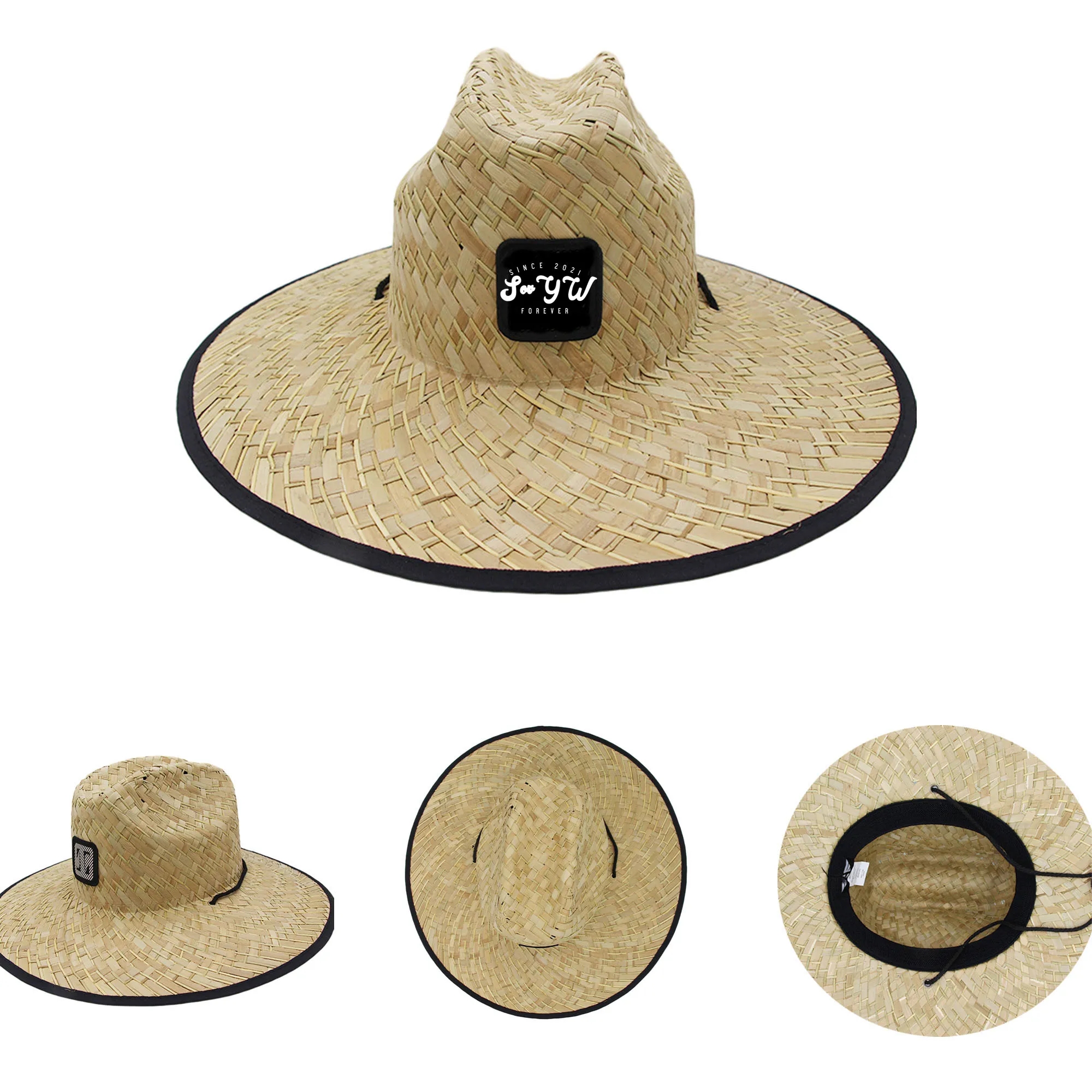Sustainable Outsider Lifeguard Wide Brim Straw Hat Cap 1