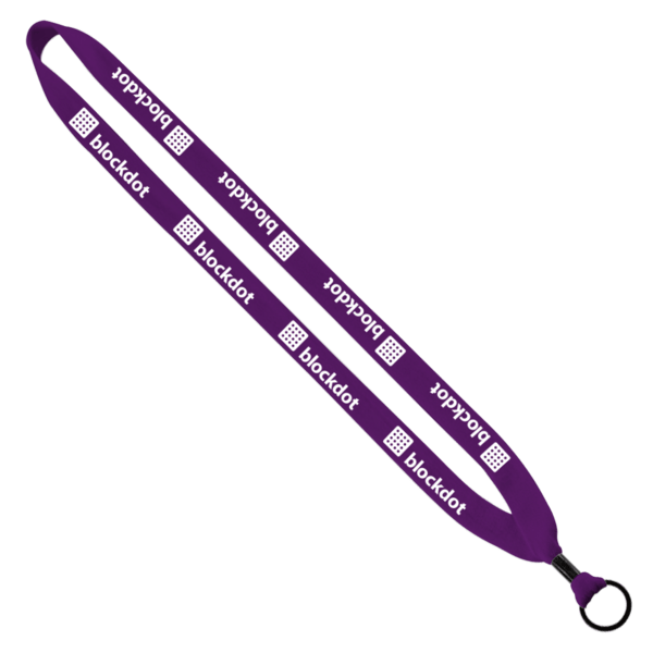 3/4" Cotton Lanyard with Metal Crimp & Split-Ring 94