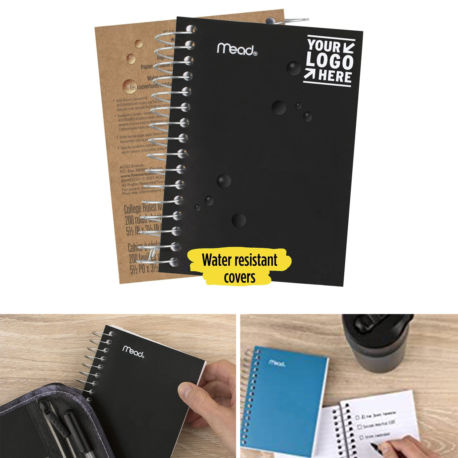 5 1/2" x 3 1/2" 100 Sheets College Ruled Paper Spiral Notebook 2