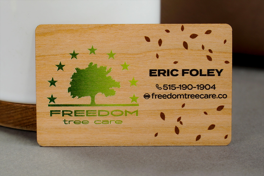 24 Hour Wood Business Cards 20