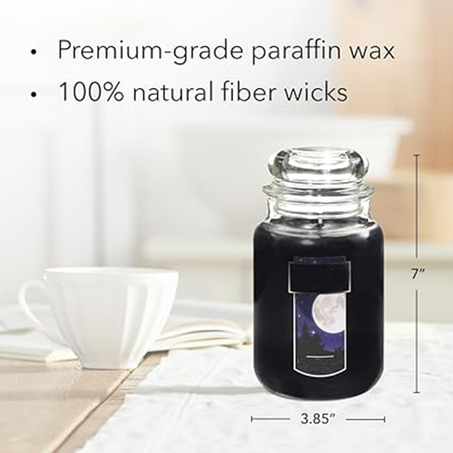 22oz Large Single Wick Soy Wax Jar Candle 8