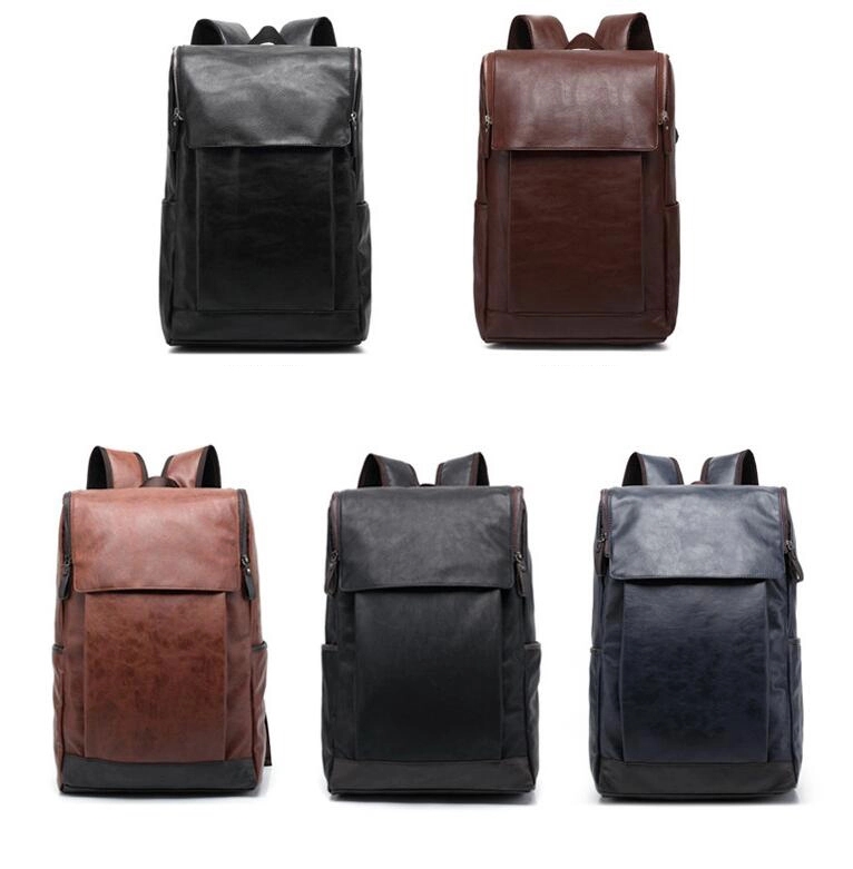 Vintage PU Leather Backpack 2