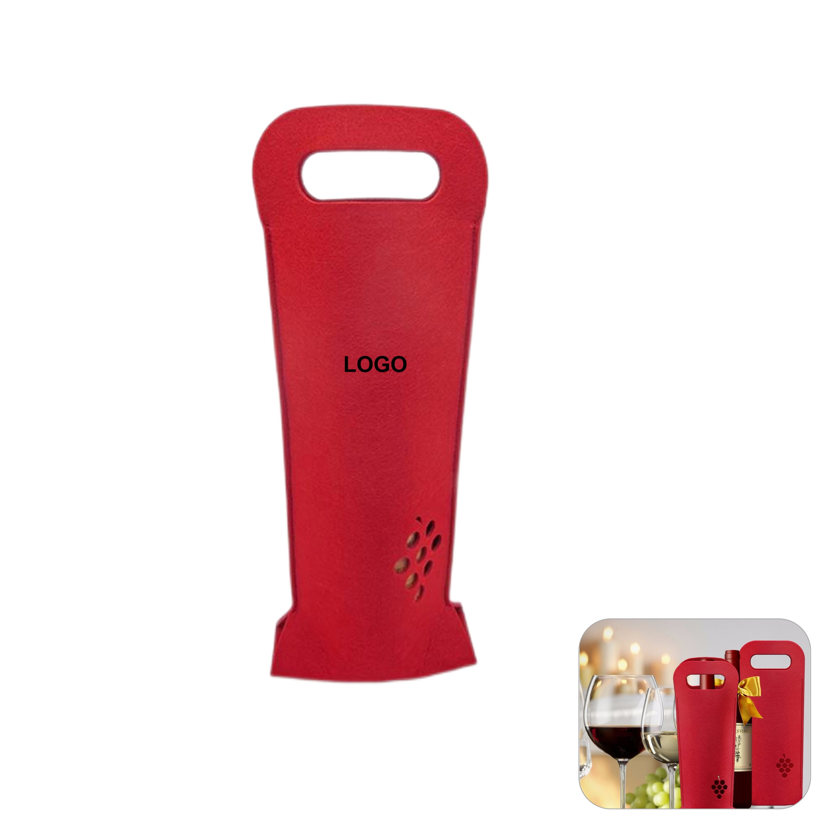 Felt Wine Tote Single Bottle (direct import) 1