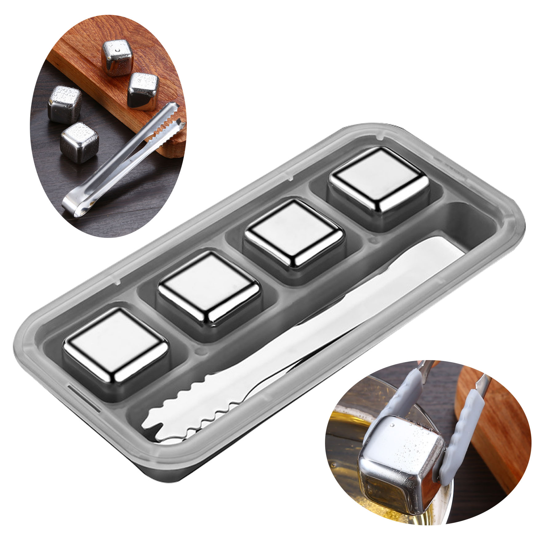 Stainless Steel Ice Cube Set 2