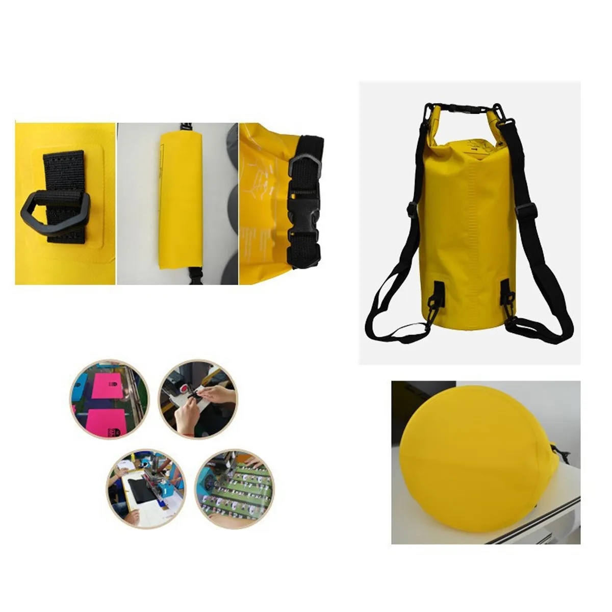 Roll Top Dry Bag Backpack 10L With Zipper Pocket 4