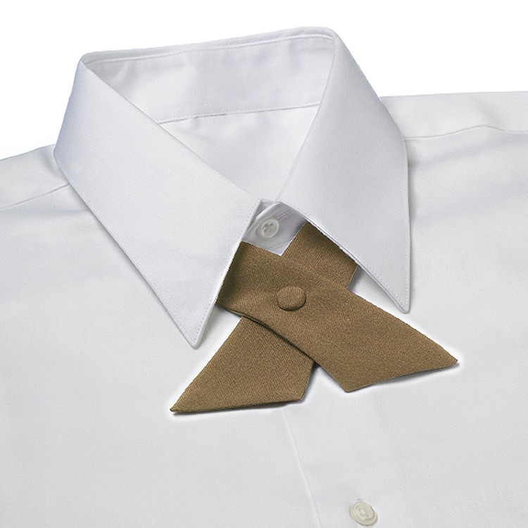 Khaki Poplin Uniform Crossover Tie 2