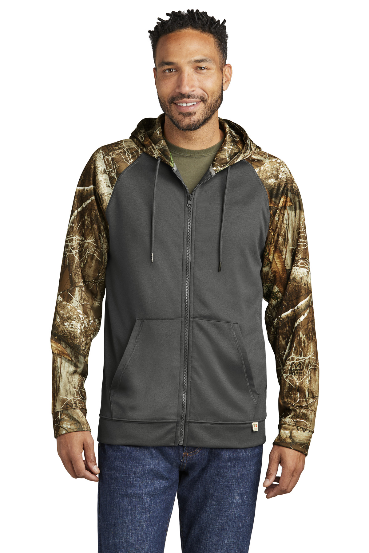 Russell Outdoors Realtree Performance Colorblock Full-Zip Hoodie RU452 2
