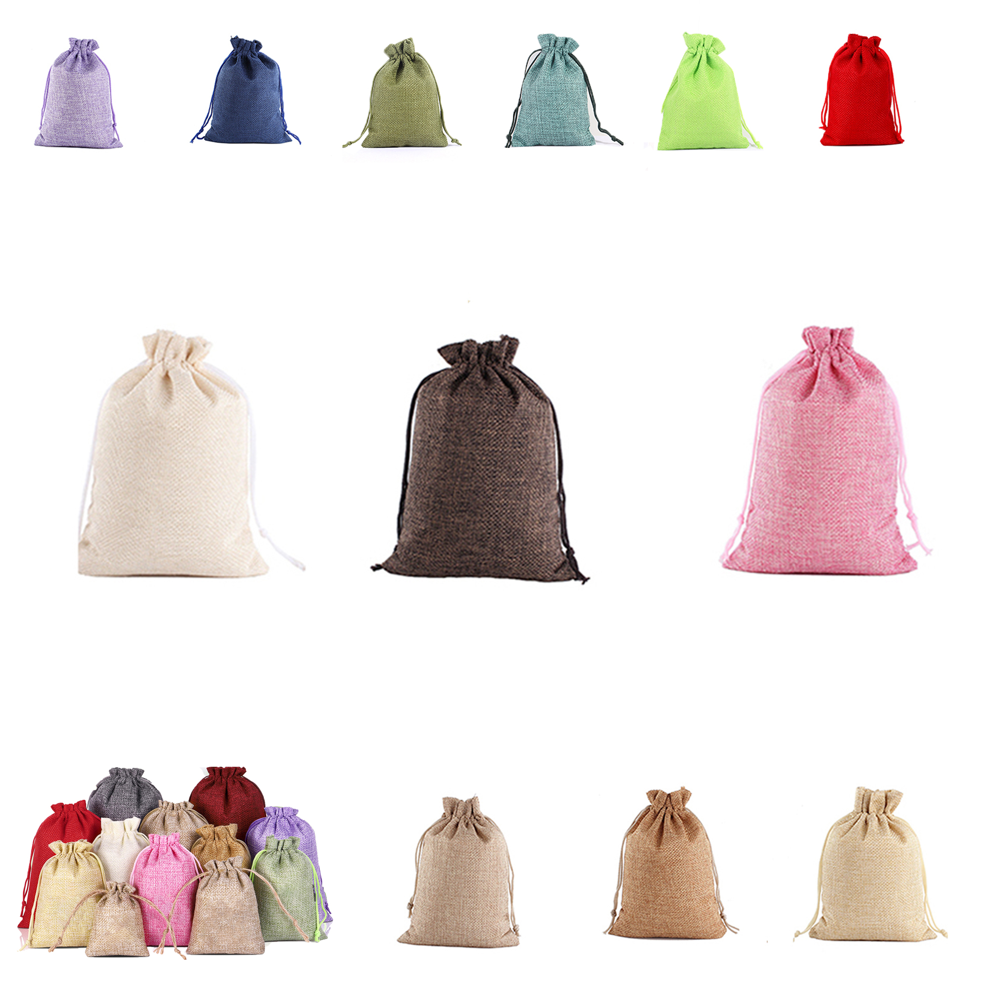Holiday Linen Bunched Retail Gift Bag, custom tote bag with logo imprint 2