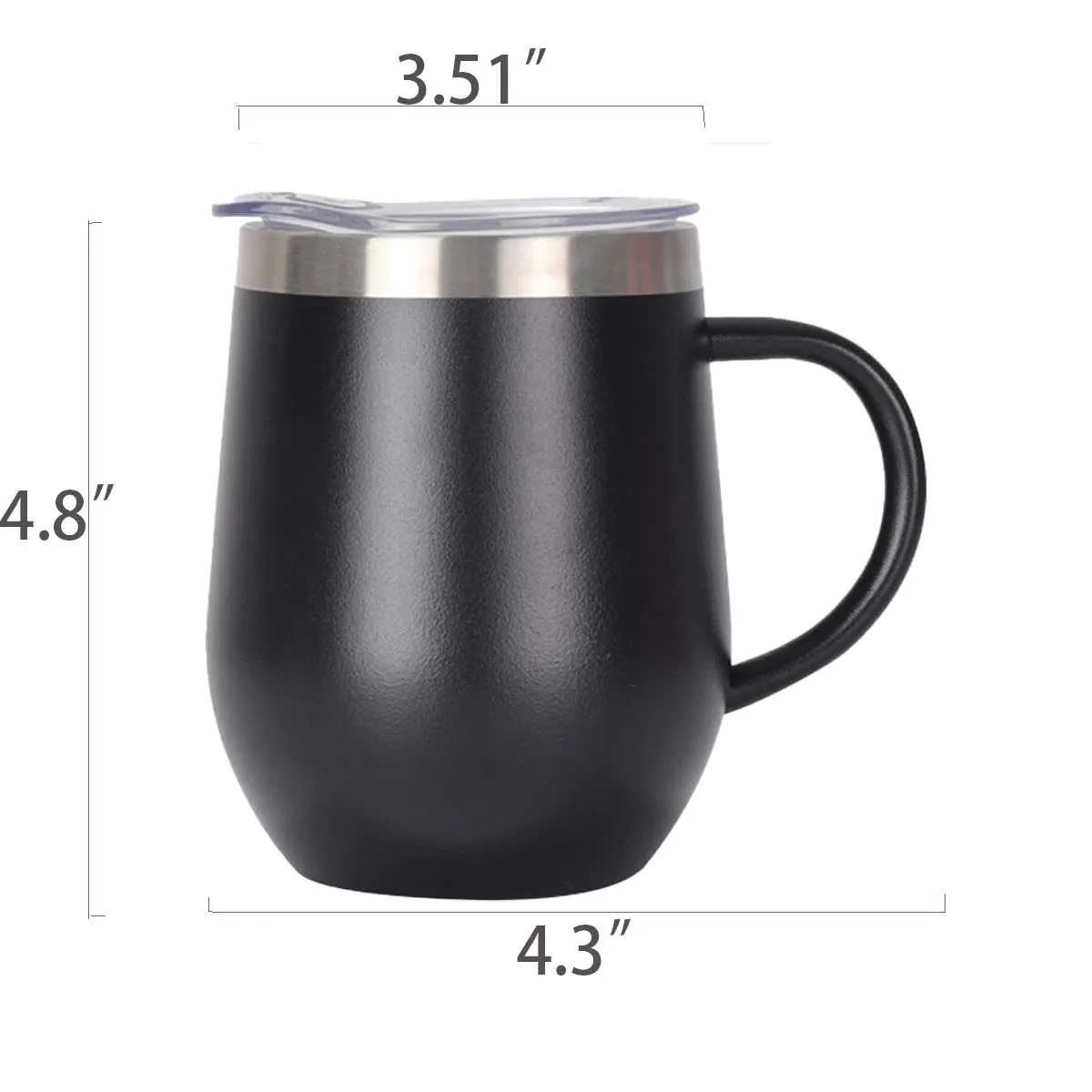 12oz Stainless Steel Wine Tumbler Coffee Mug with Lid 4