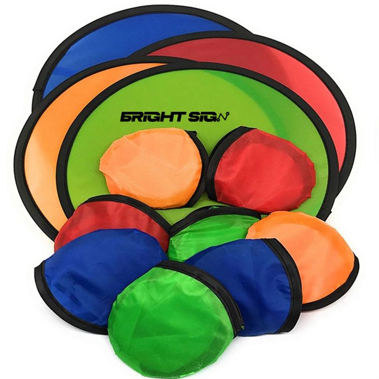 Folding Flyer Disc Hand Fan with Pouch 2