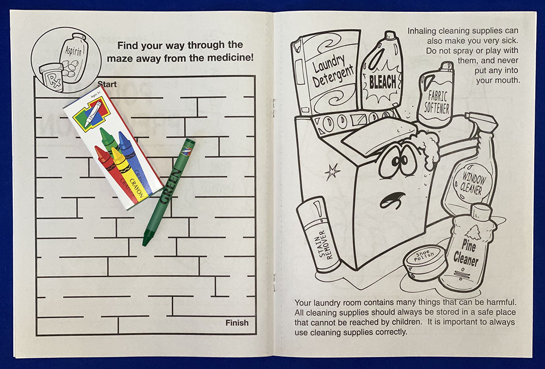 COLORING SET - Play It Safe With Poison Prevention Coloring Book Fun Pack 3