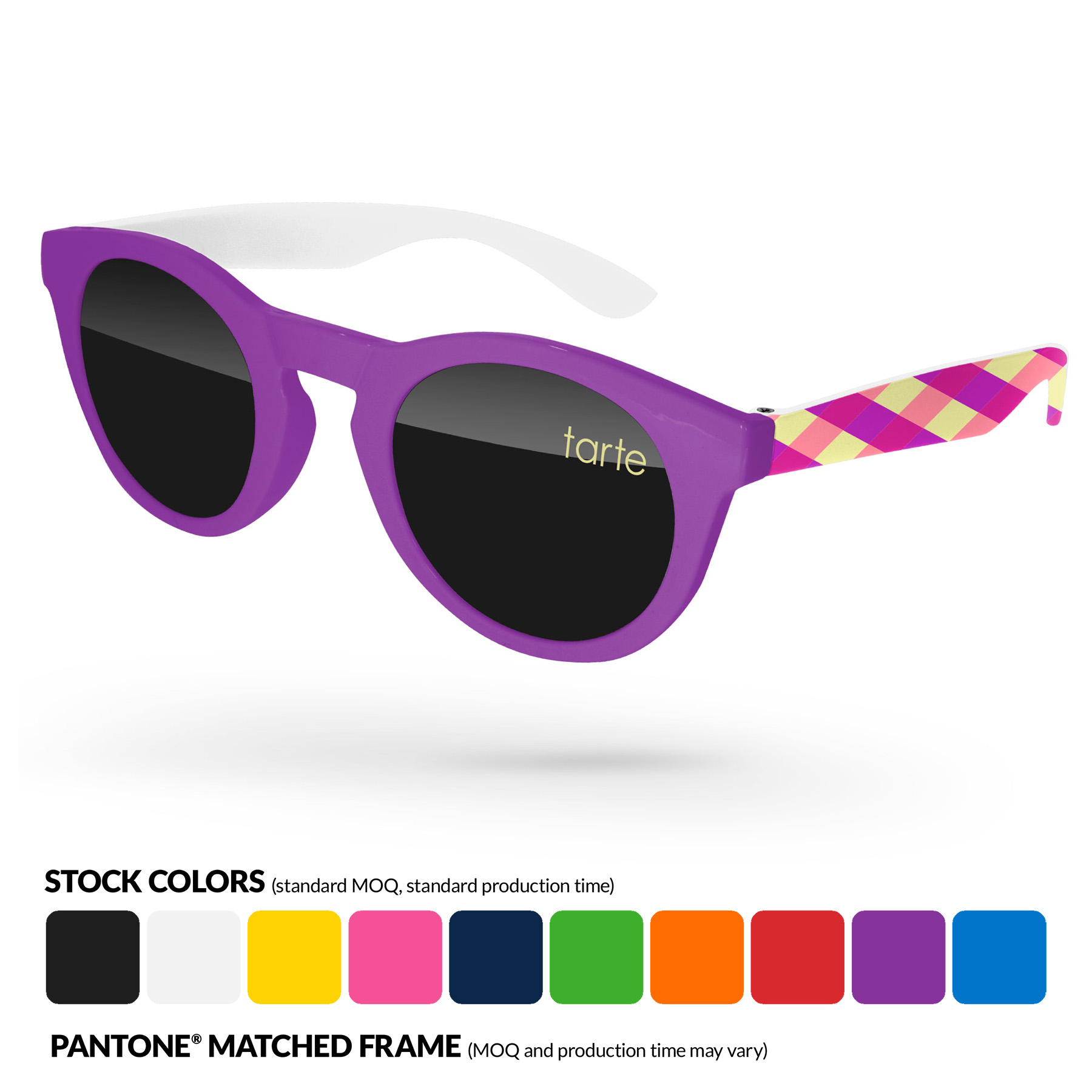 2-Tone Andy Sunglasses w/ Arms Heat Transfer 8