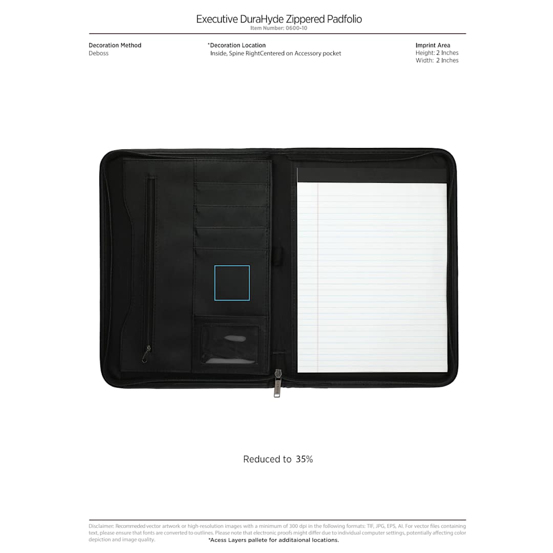 FSC® Mix Executive DuraHyde Zippered Padfolio 31