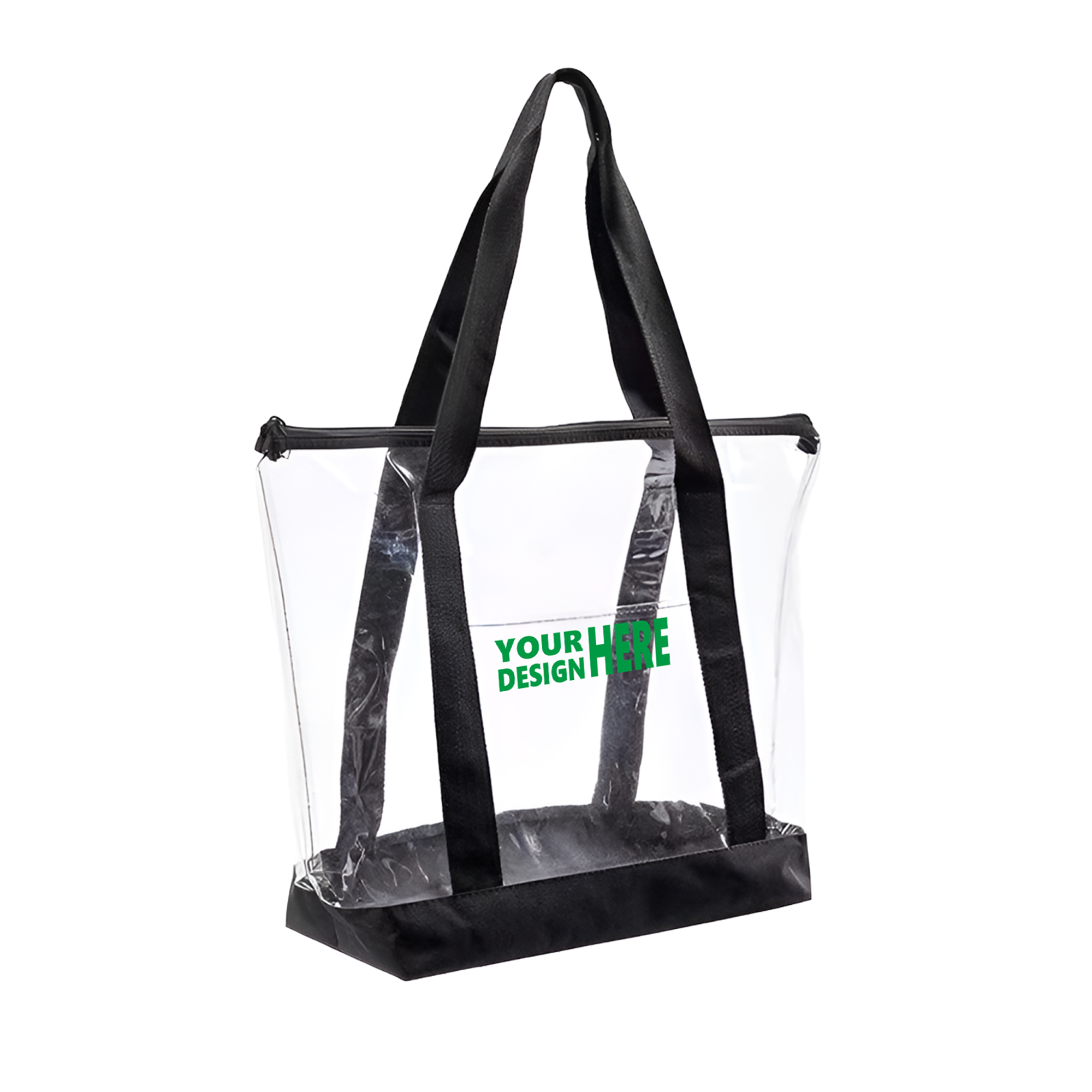 MOQ 50 Custom Transparent PVC Tote Bag with Large Capacity 2