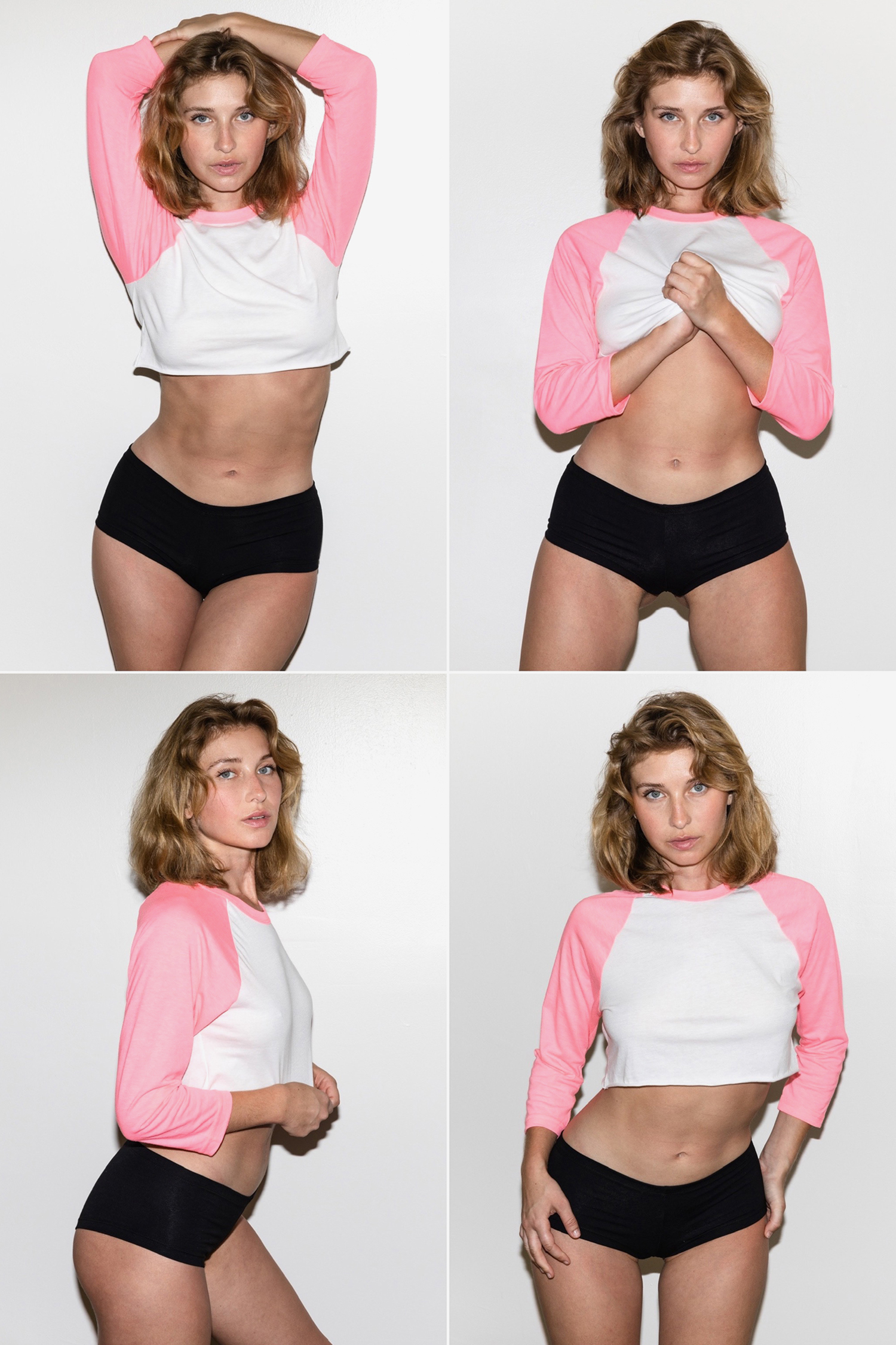 WOMEN'S POLY COTTON 3/4 SLEEVE RAGLAN 6
