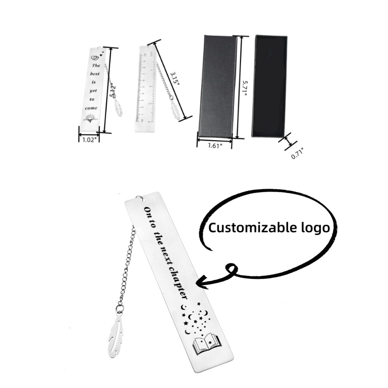 Metal feather bookmark 2