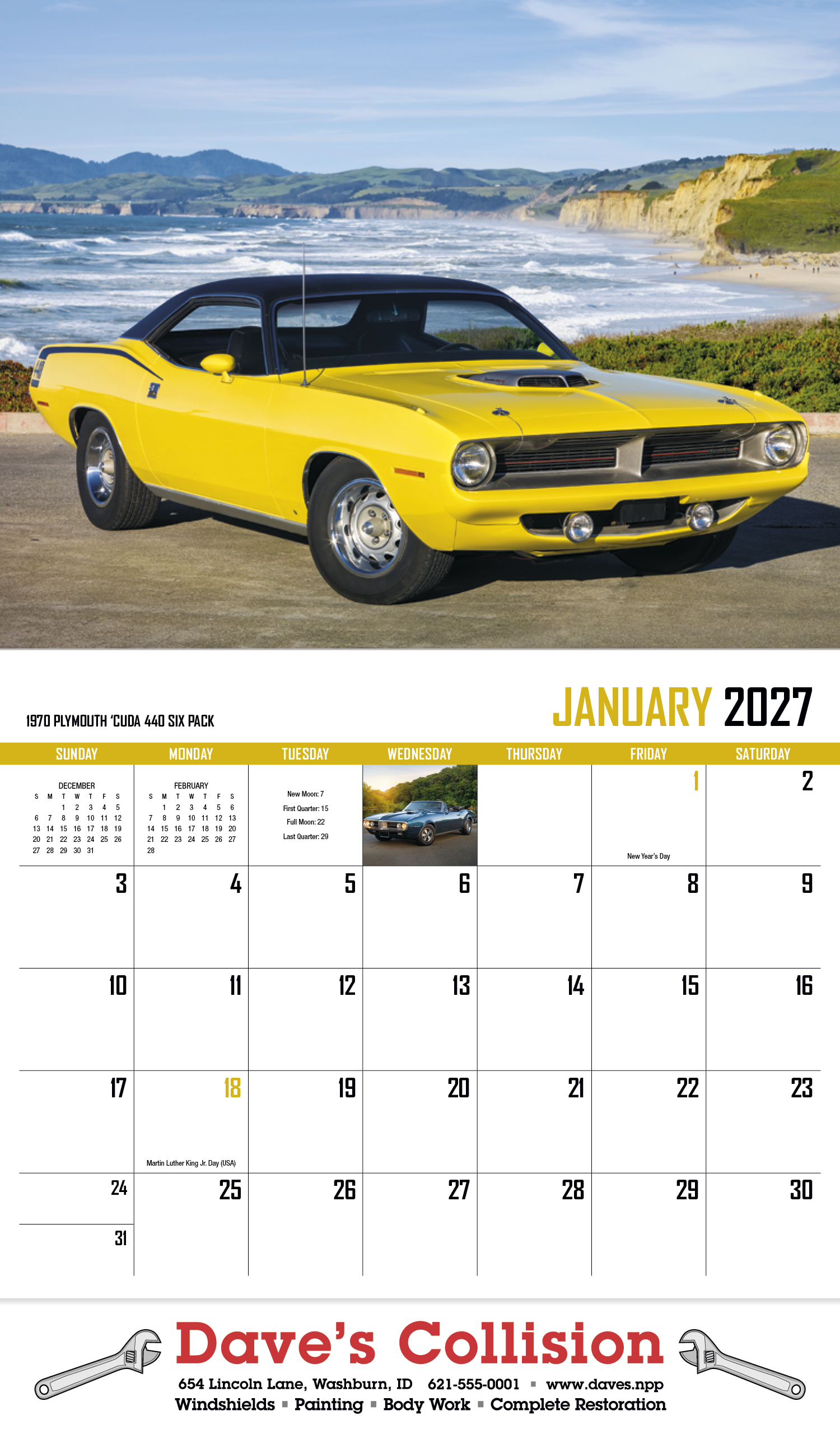 HotLine® Products Street Thunder Appointment Calendar - Stapled 66