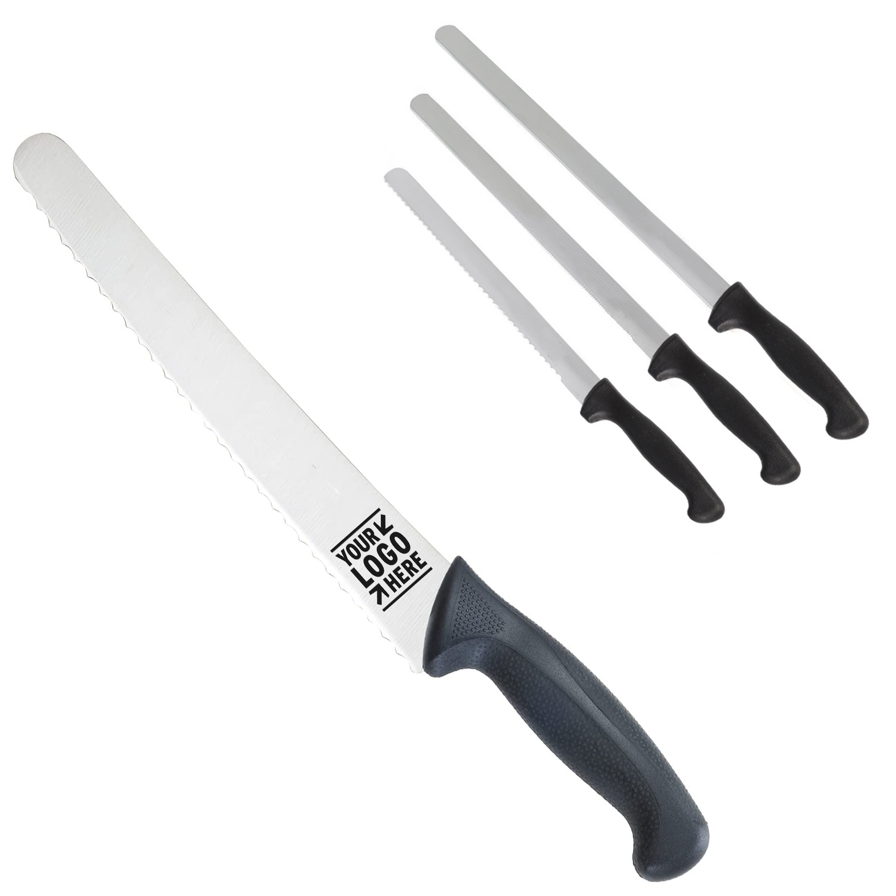 10 Inch Wide Wavy Edge Stainless Steel Bread Knife 2