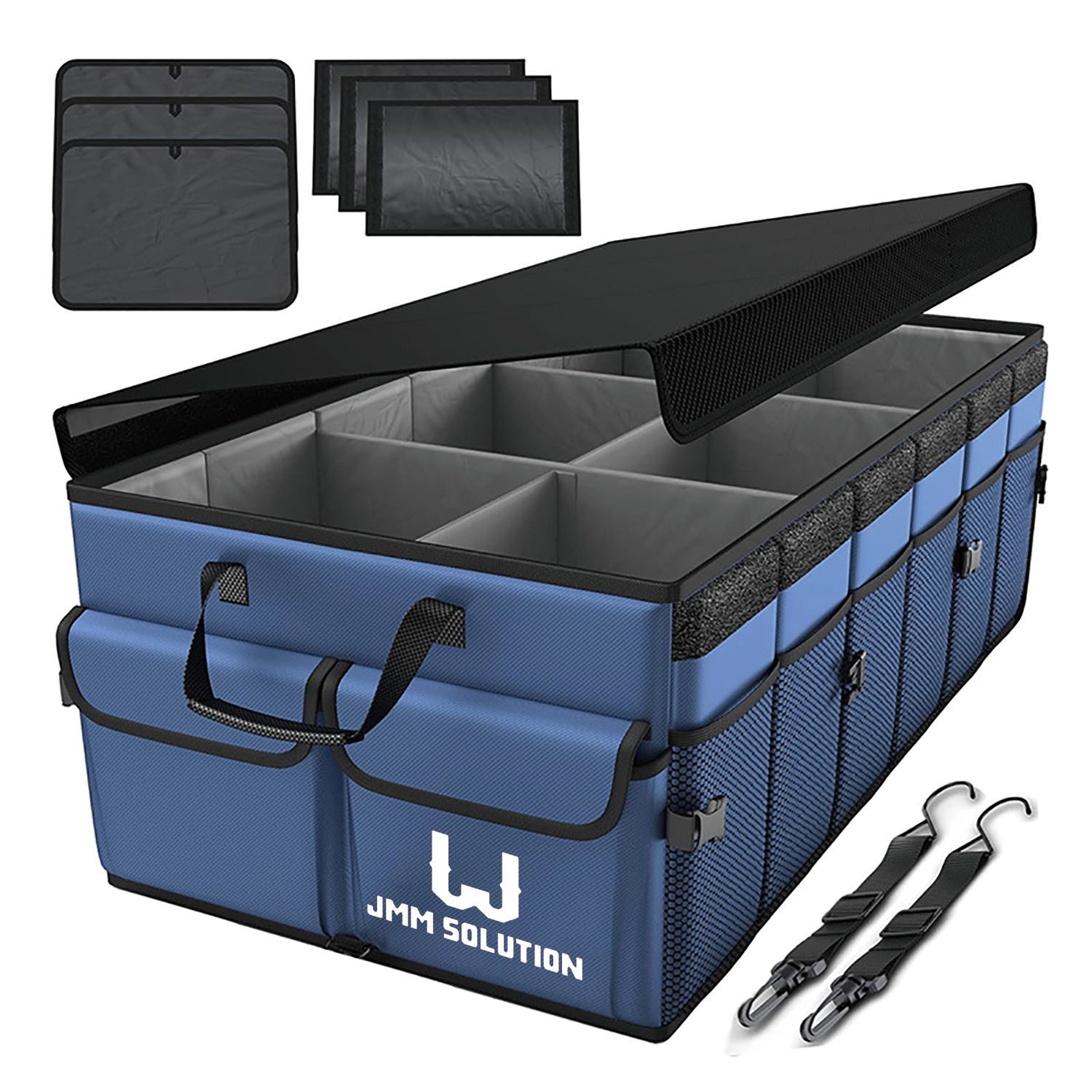 Collapsible Car Trunk Organizer W/ Multiple Compartments 2