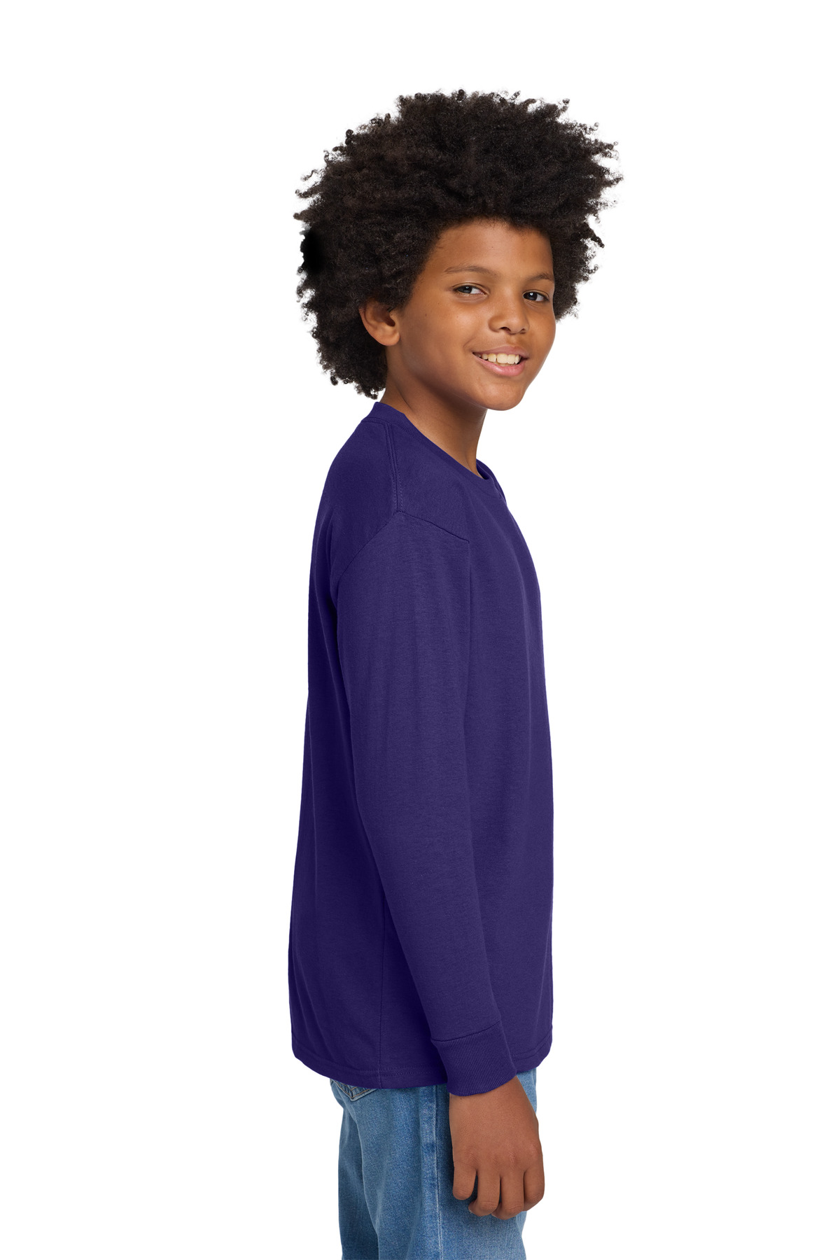 Gildan Youth Heavy Cotton 100% Cotton Long Sleeve T-Shirt. 5400B 68