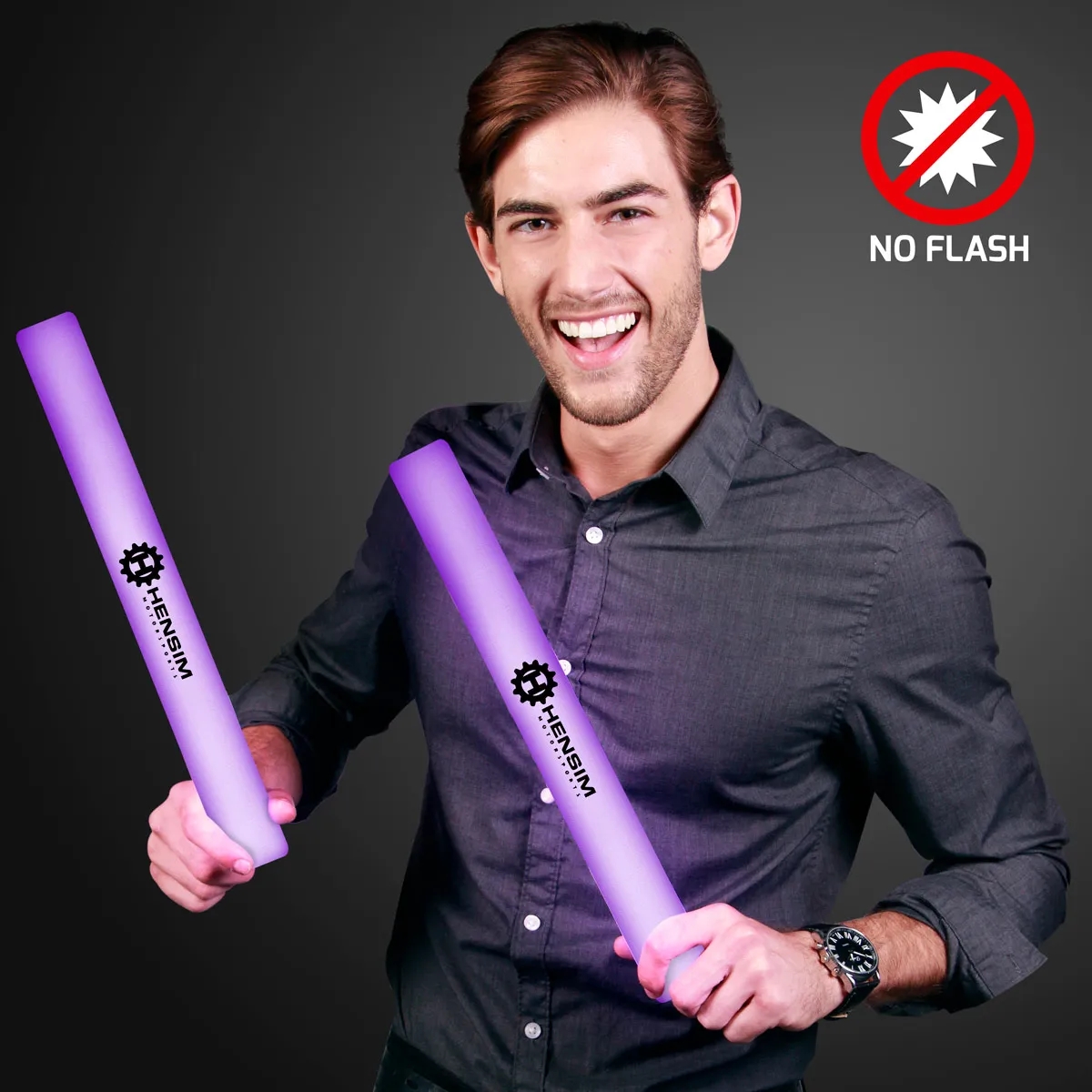 Steady Light-Up Foam Cheer Stick - No Flash 12