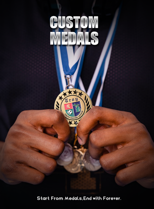 4" Custom Die Cast Antiques Medals 5