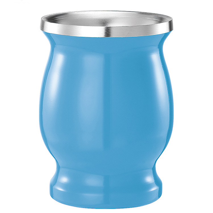 Double-Walled Stainless Steel Traditional Mate Cup ---- 7 OZ 4