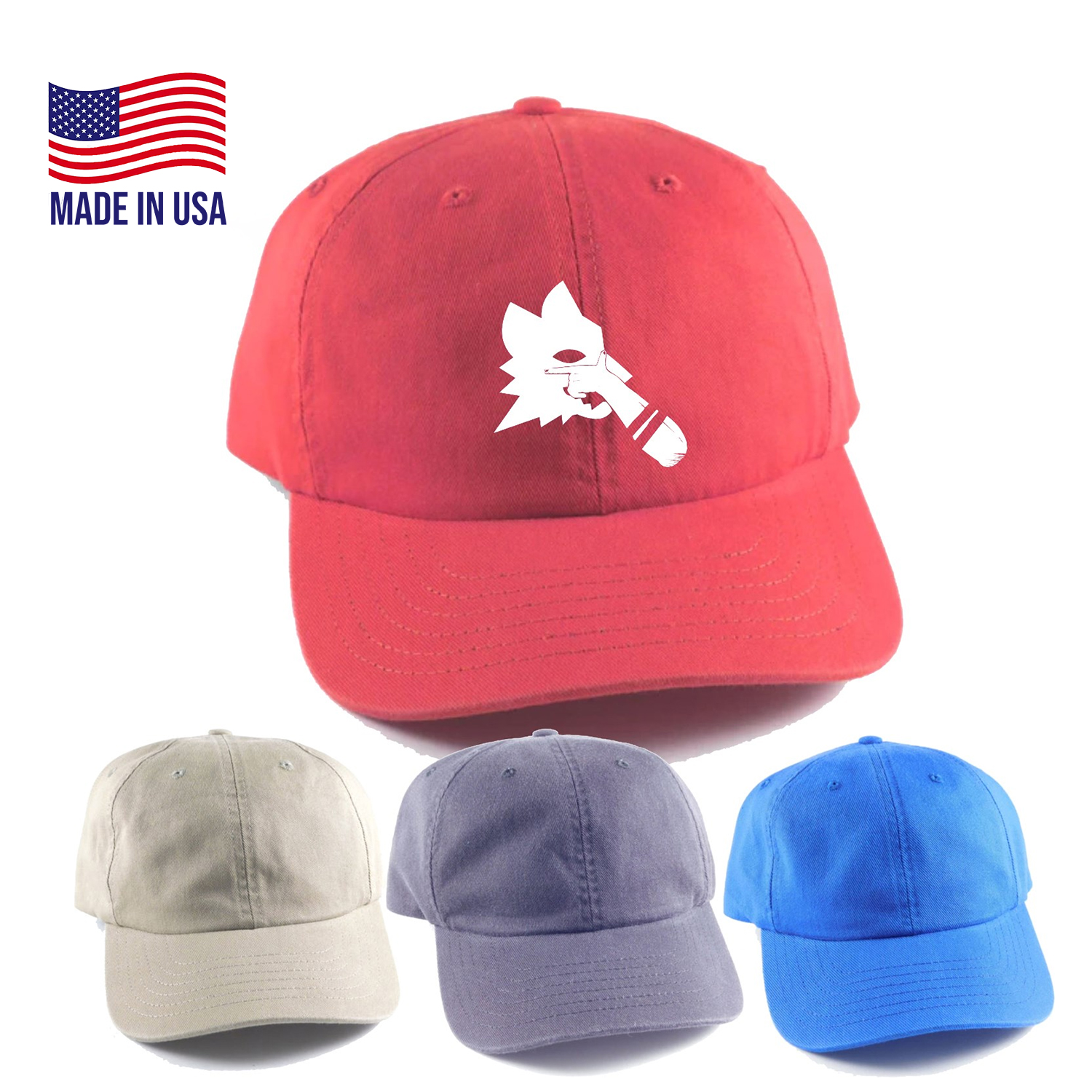 True American Made 6-Panel 100% Cotton Twill Dad Cap 4