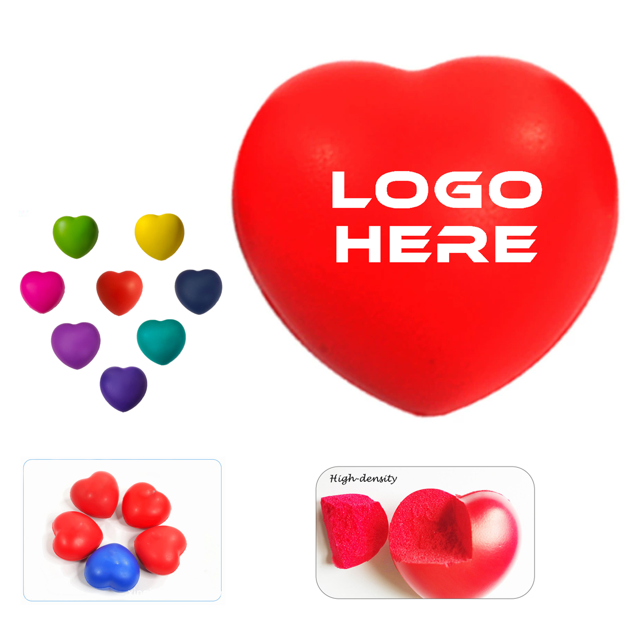 Pu Heart Pressure Relief Ball 2