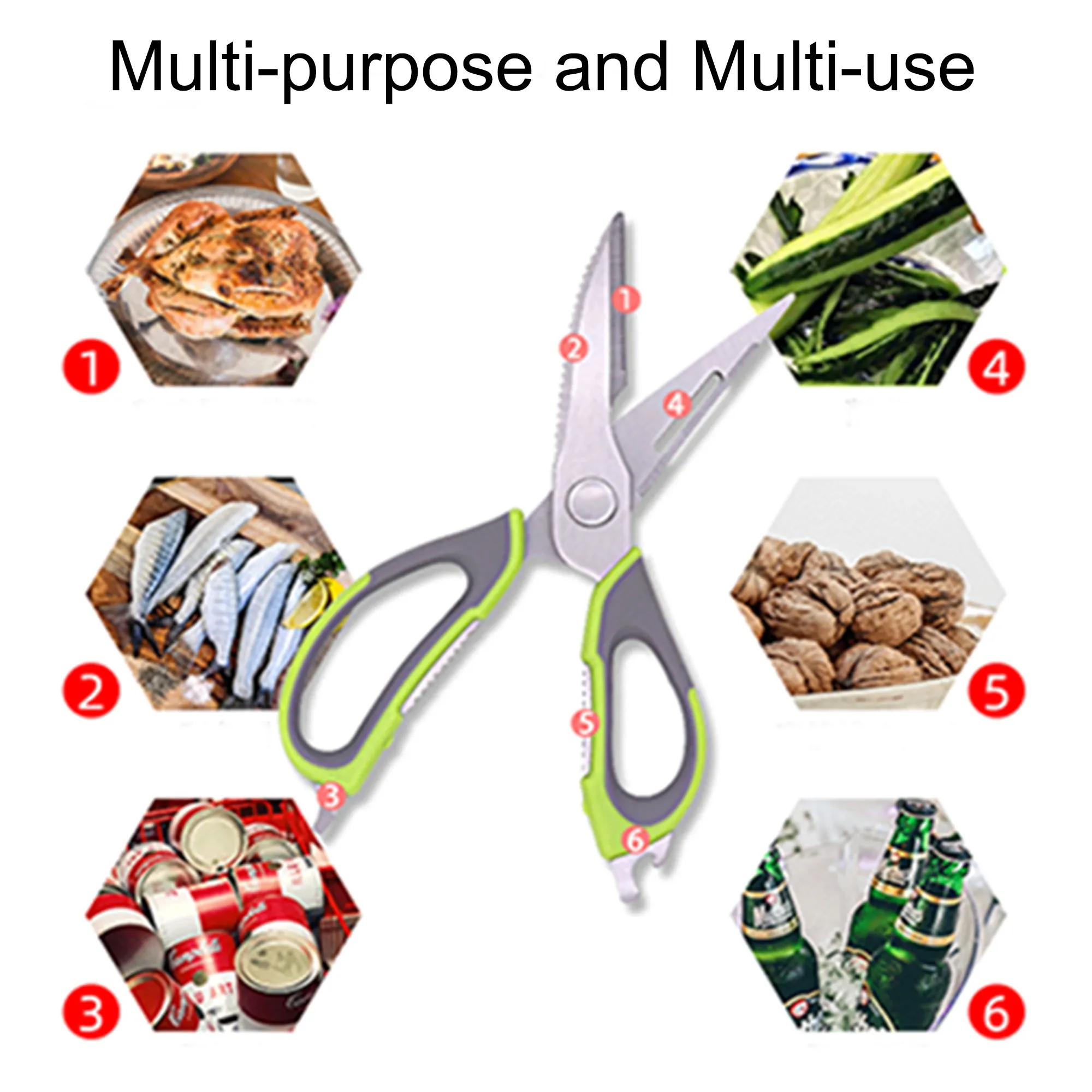 Stainless Steel Removable Kitchen Magnetic Scissors 3