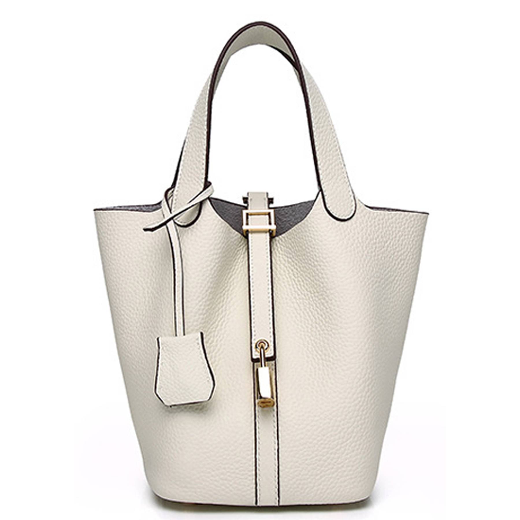 Ladies Genuine Leather Tote Bag, custom tote bag with logo imprint 5
