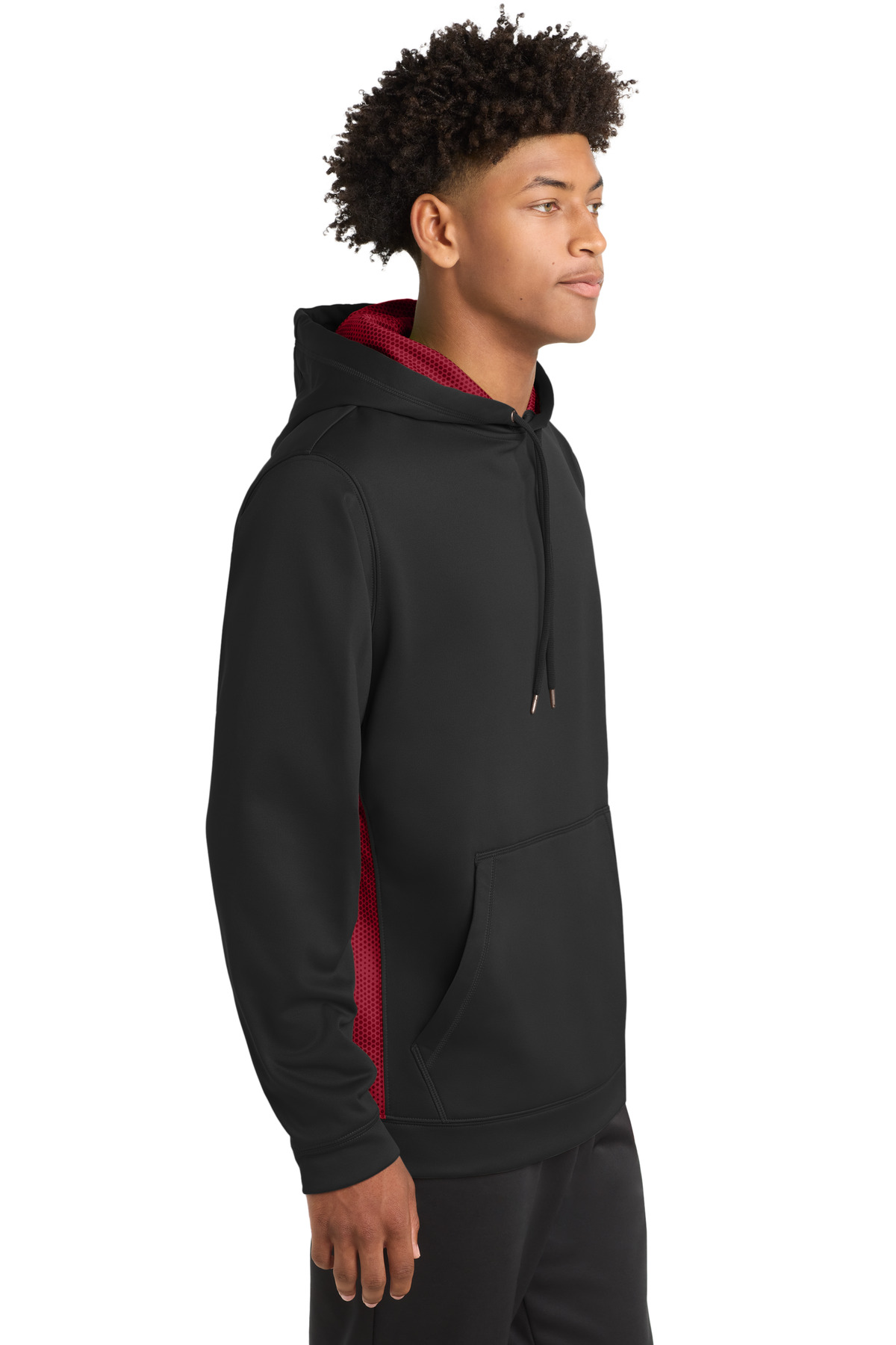Sport-Tek Sport-Wick CamoHex Fleece Colorblock Hooded Pullover. ST239, custom hoodie or sweatshirt with logo imprint 2