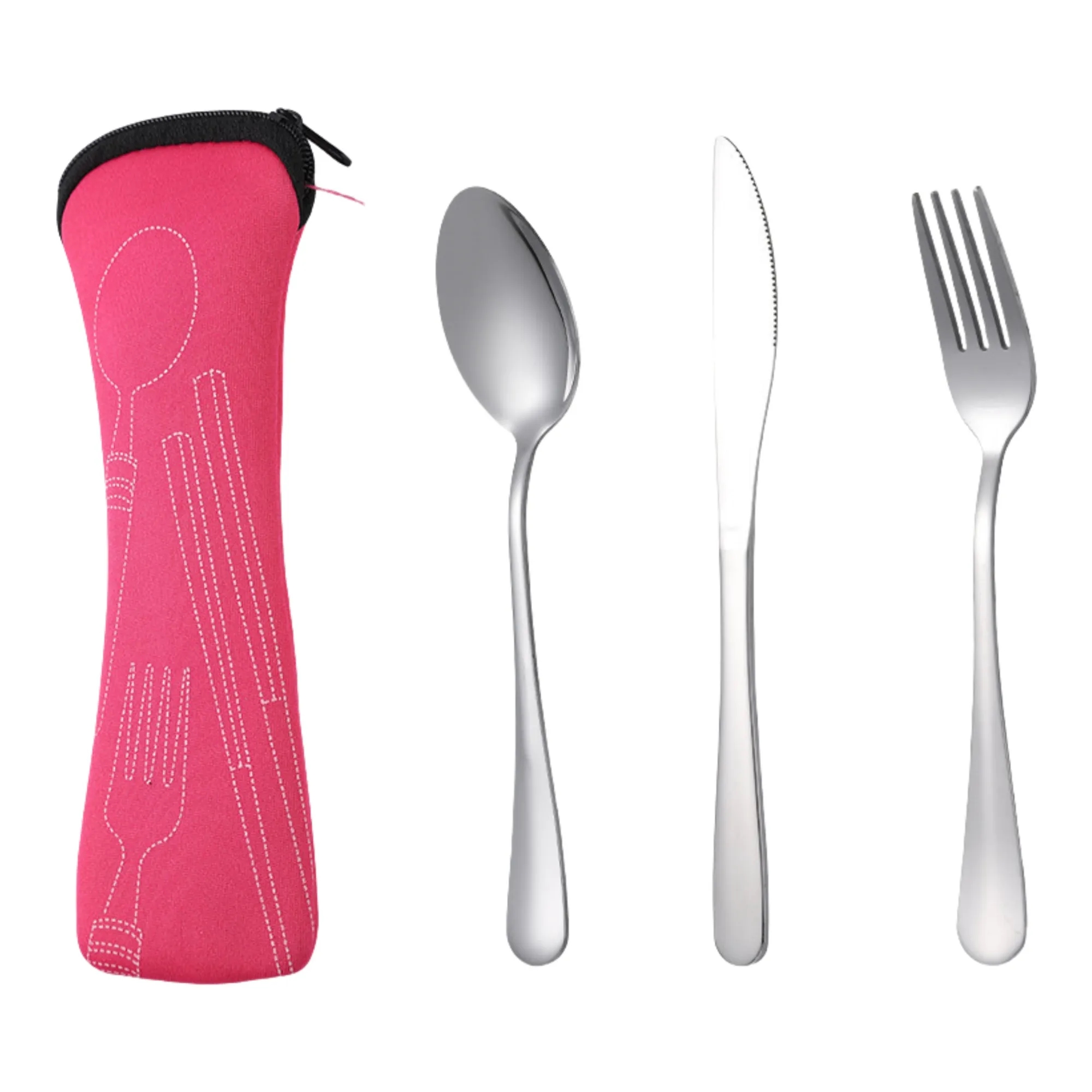 Travel Cutlery Reusable Silverware Set 7
