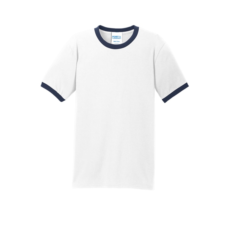 Port & Company Core Cotton Ringer Tee. 21