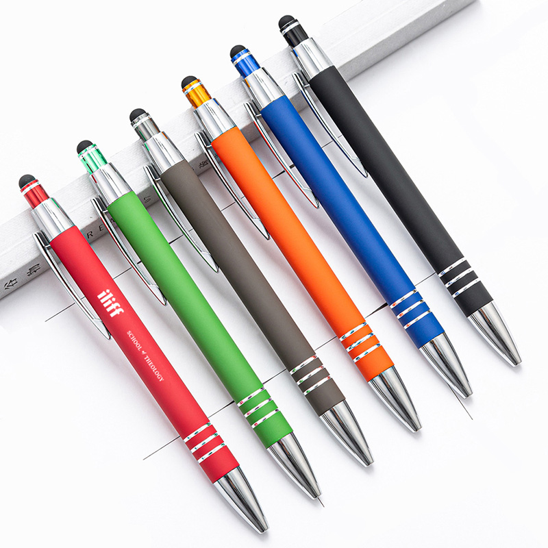 Stylus Click Action Aluminum Ballpoint Pen 1