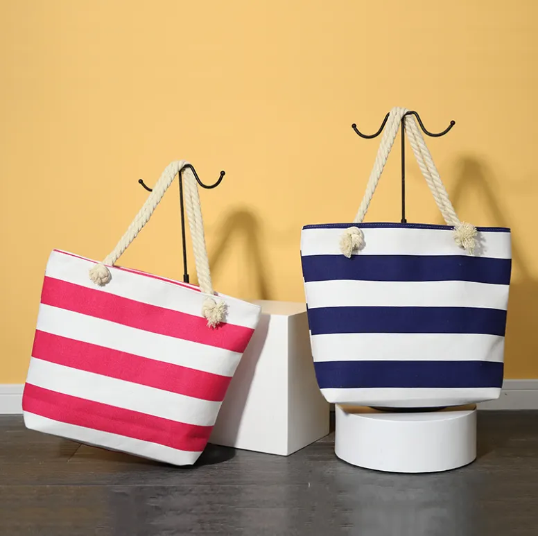 Canvas Beach Bag, custom tote bag with logo imprint 2