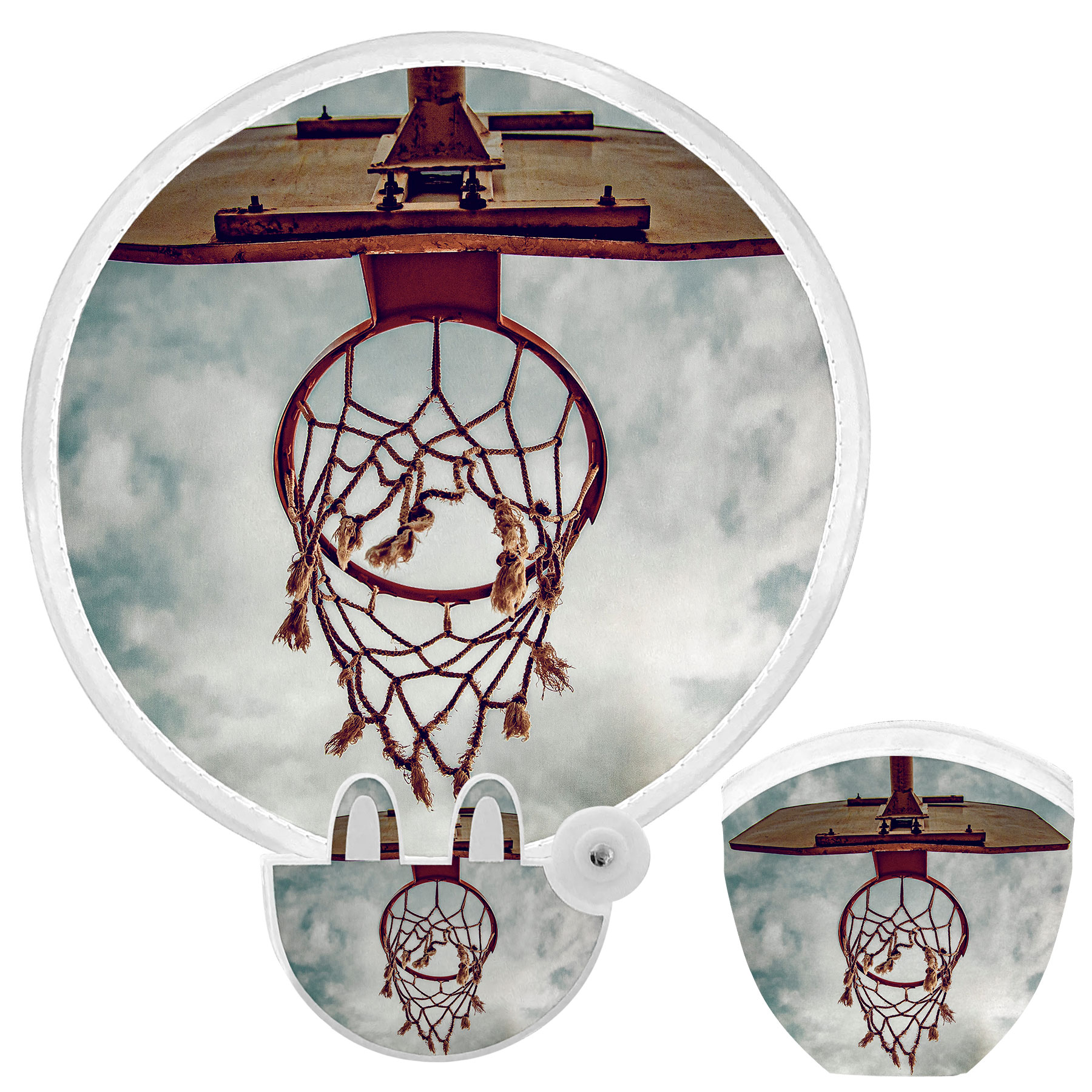 Polyester Folding Fan with Pouch 22