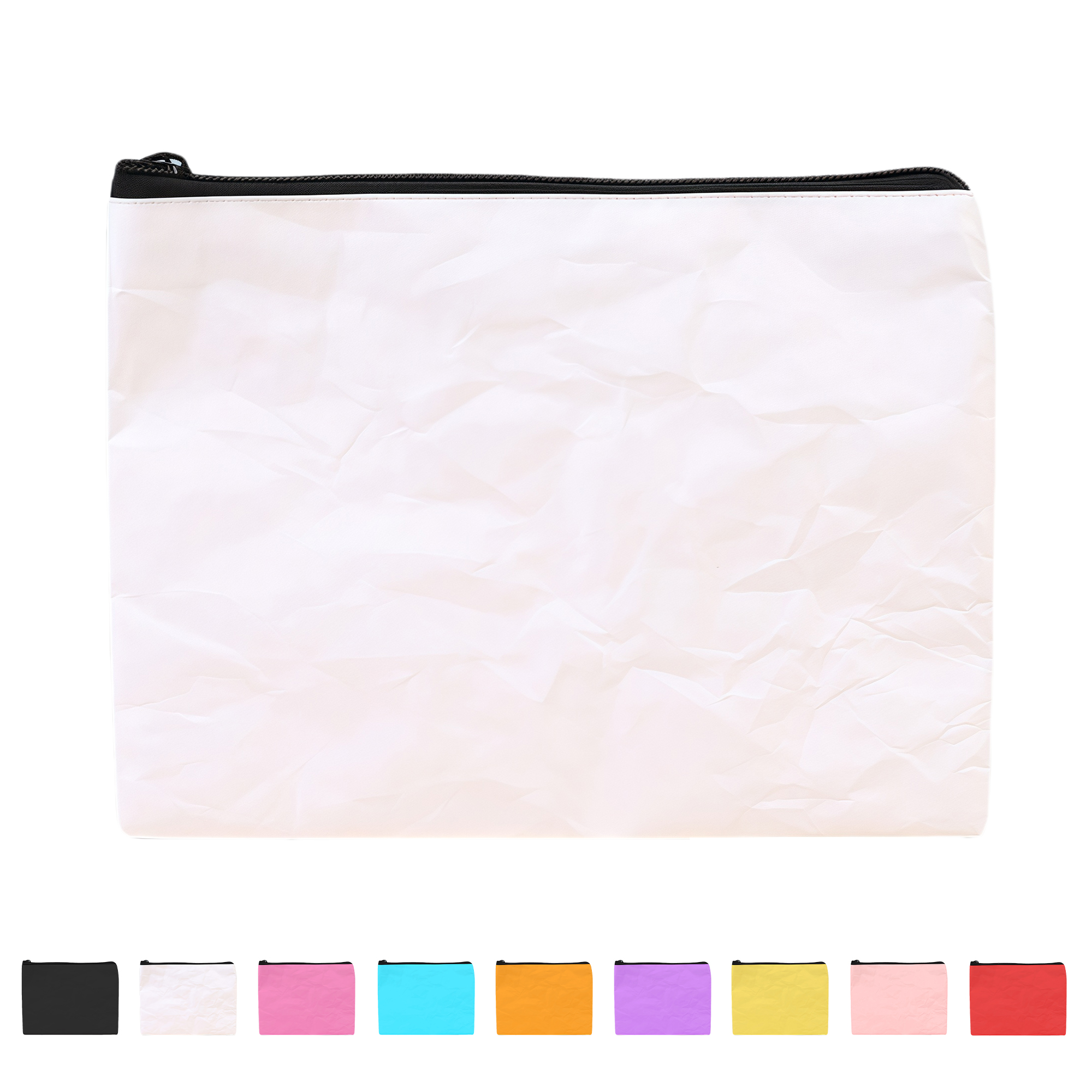 Durable Tyvek Pencil Pouch Denim Style Makeup Bag Large Capacity Waterproof Toiletry Organizer 12