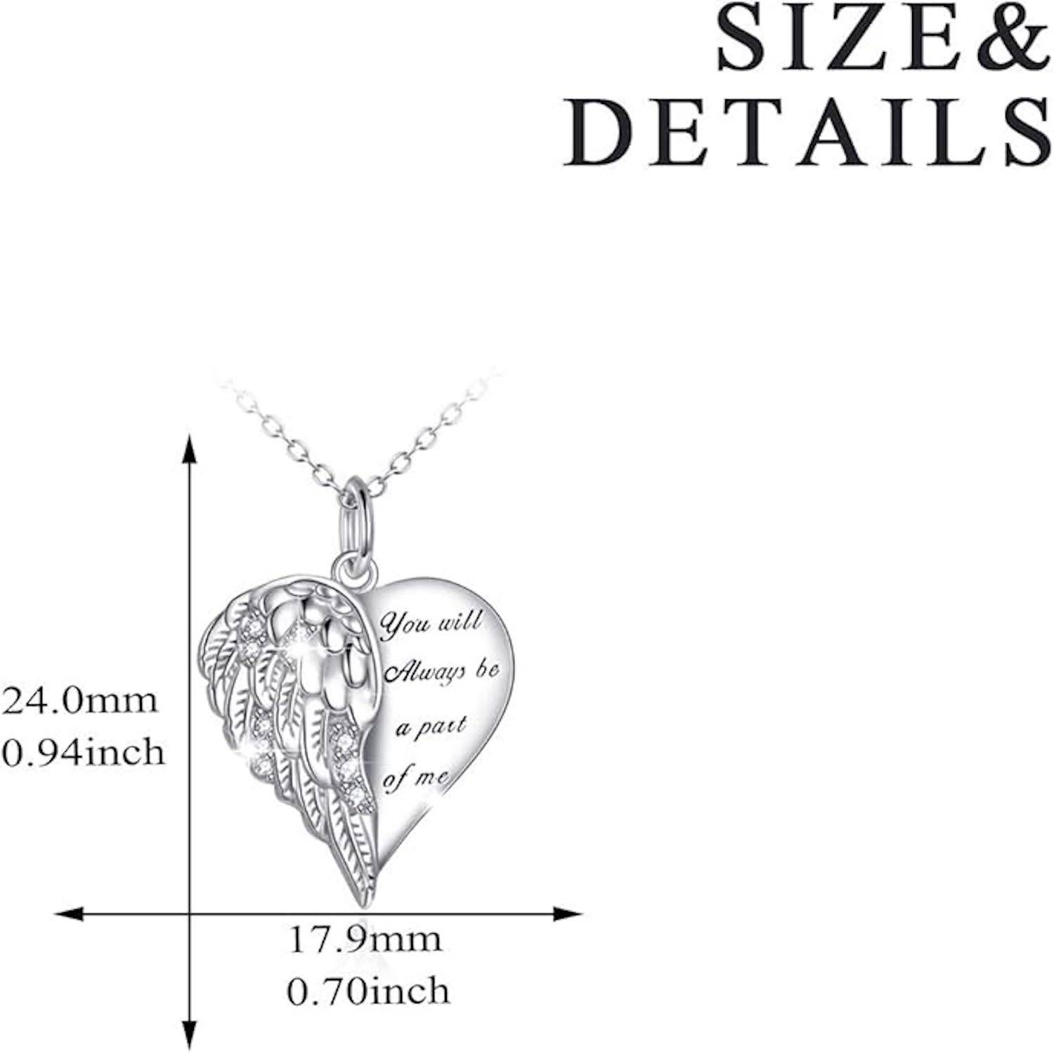 Angel Wings Heart Necklace 2