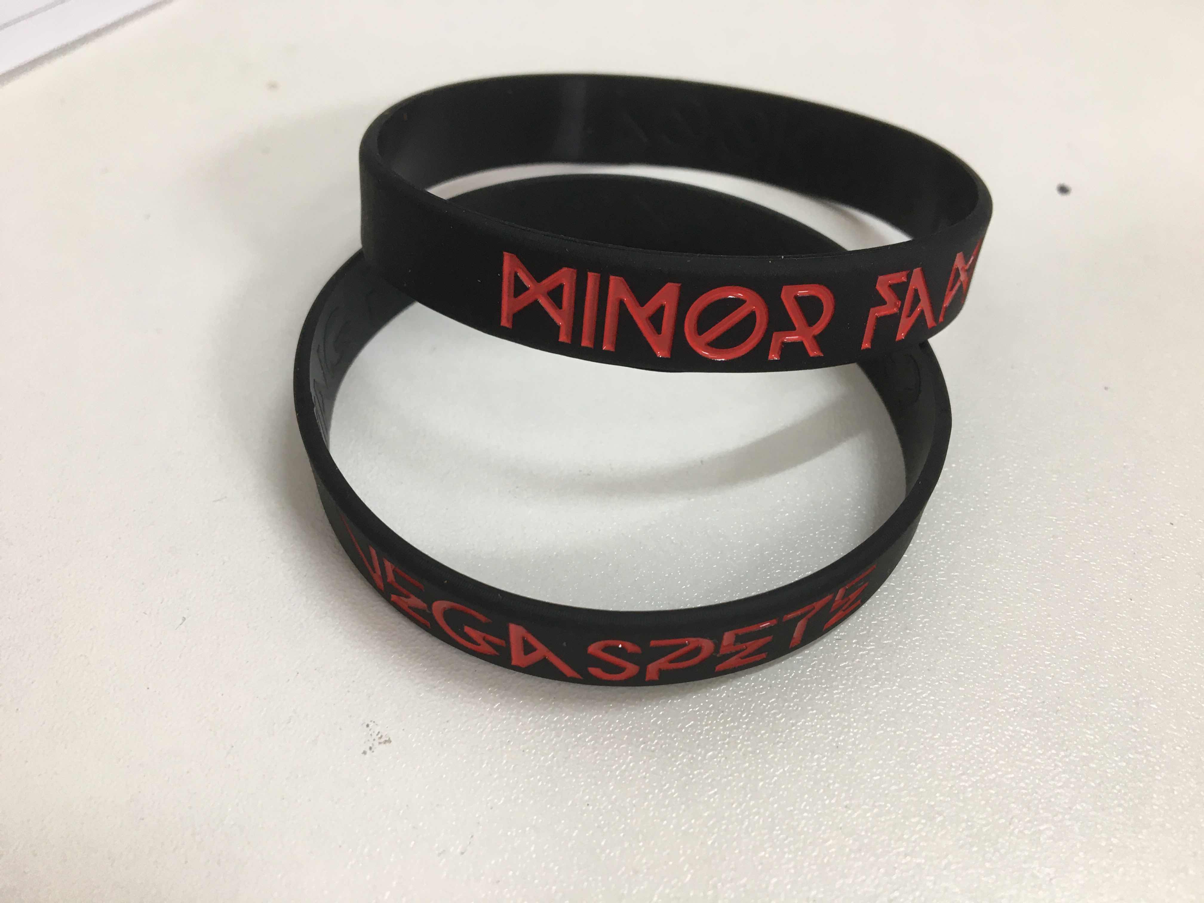 1/4 Inch Deboss-Fill Silicone Wristbands 6