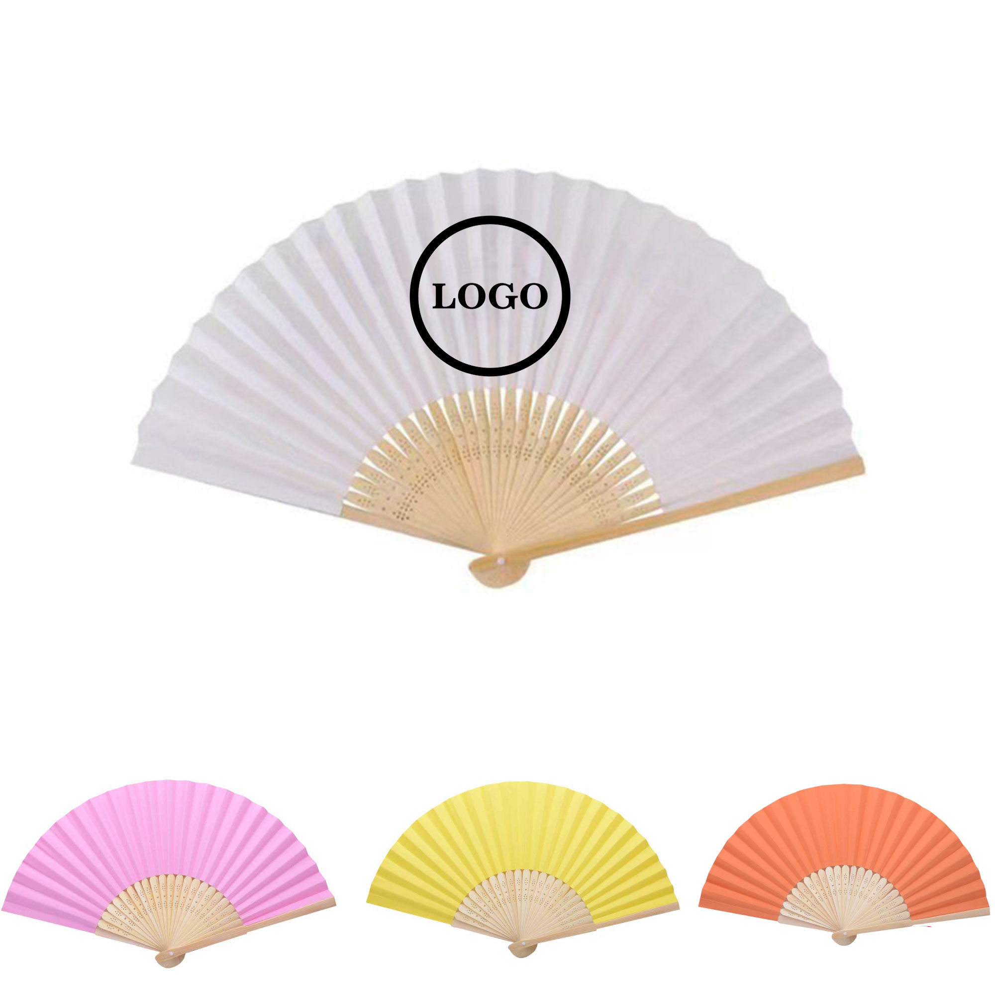 Bamboo Handheld Folding Fan with Cloth 2