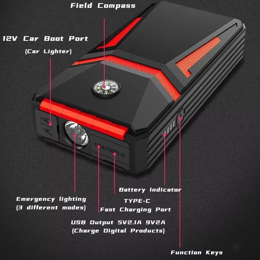 Emergency Powerful Car Jump Starter 8