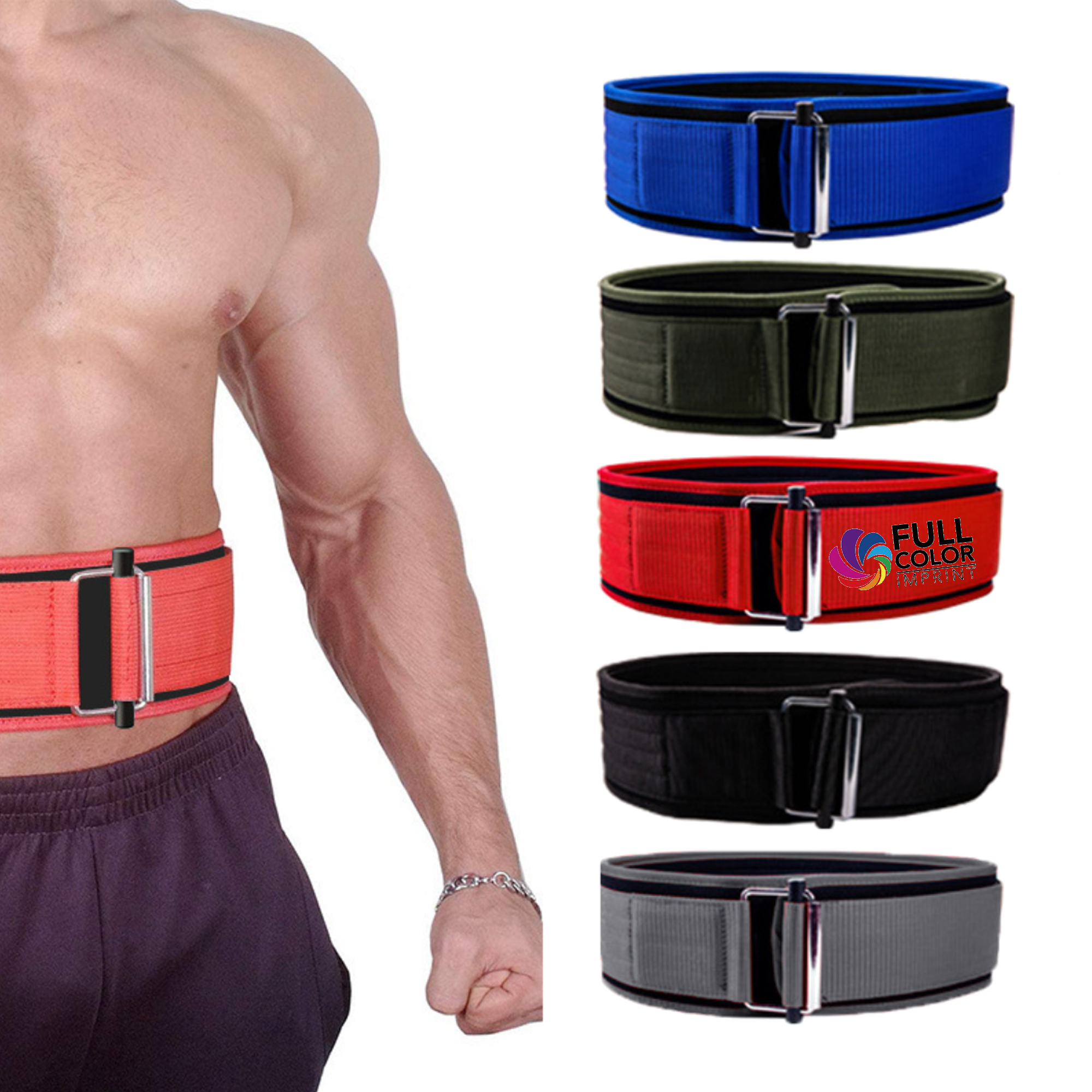 Full Color Strength Weightlifting Belt Auto Lock MOQ 50 2