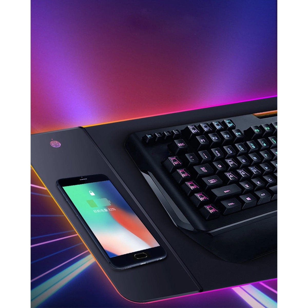 Desk Pad Mat Gaming Mouse Pad with Wireless Charging 1