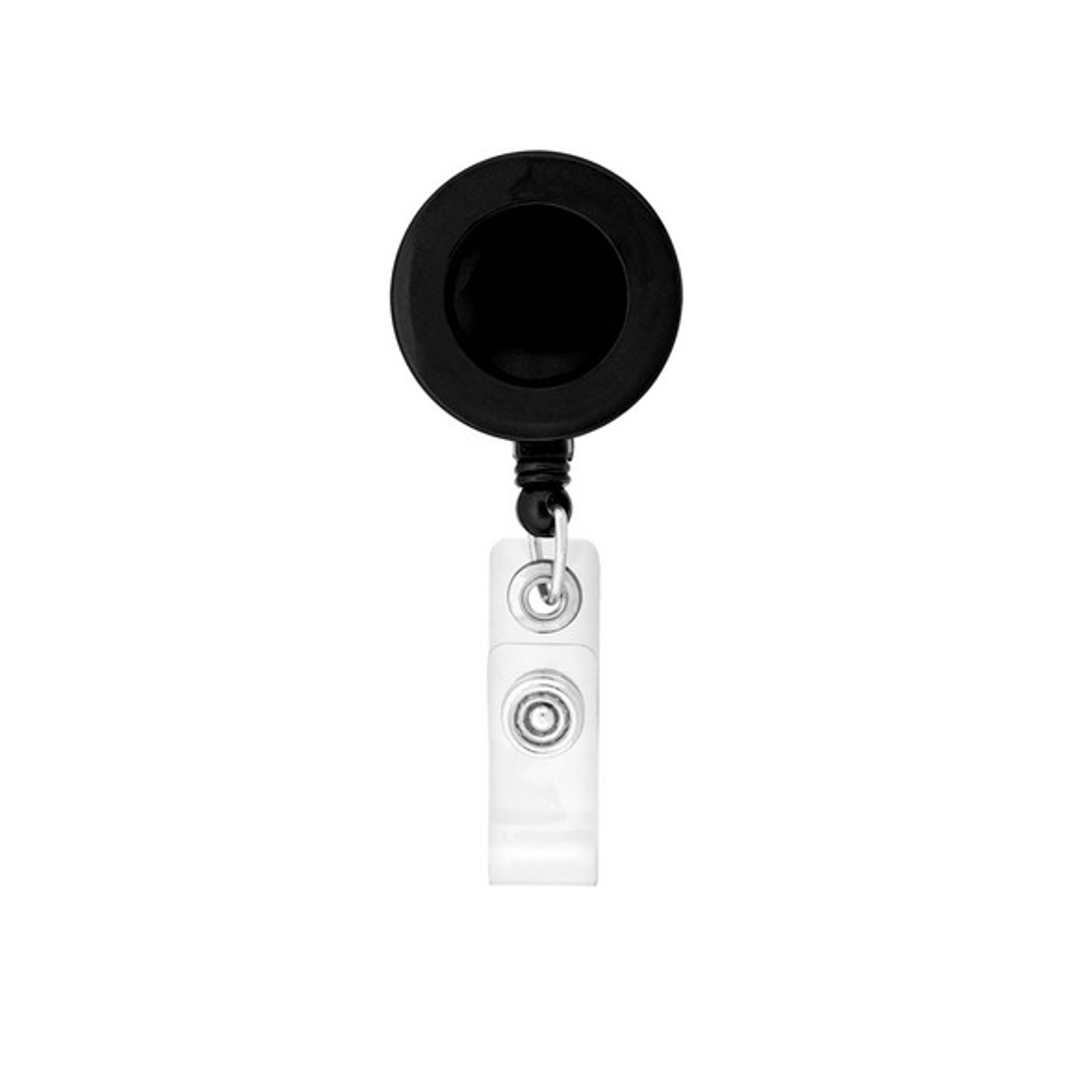 Epoxy Dome Retractable Round Badge Reel Holder w/ Belt Clip 19